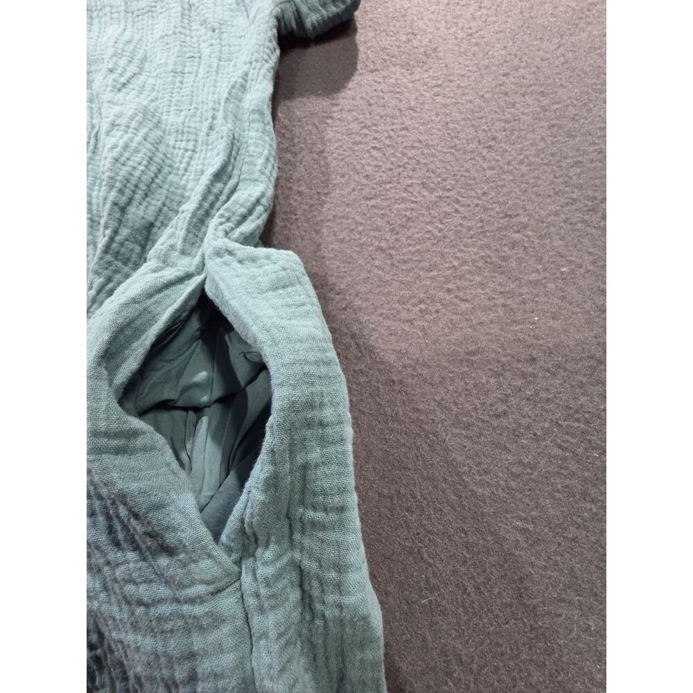 J Crew Dress Women Large Blue Double Gauze Pocket Tunic Coastal Boho A009980 - Picture 9 of 11